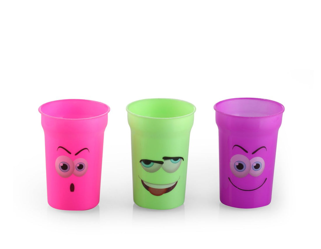 smiley cup -set of 3