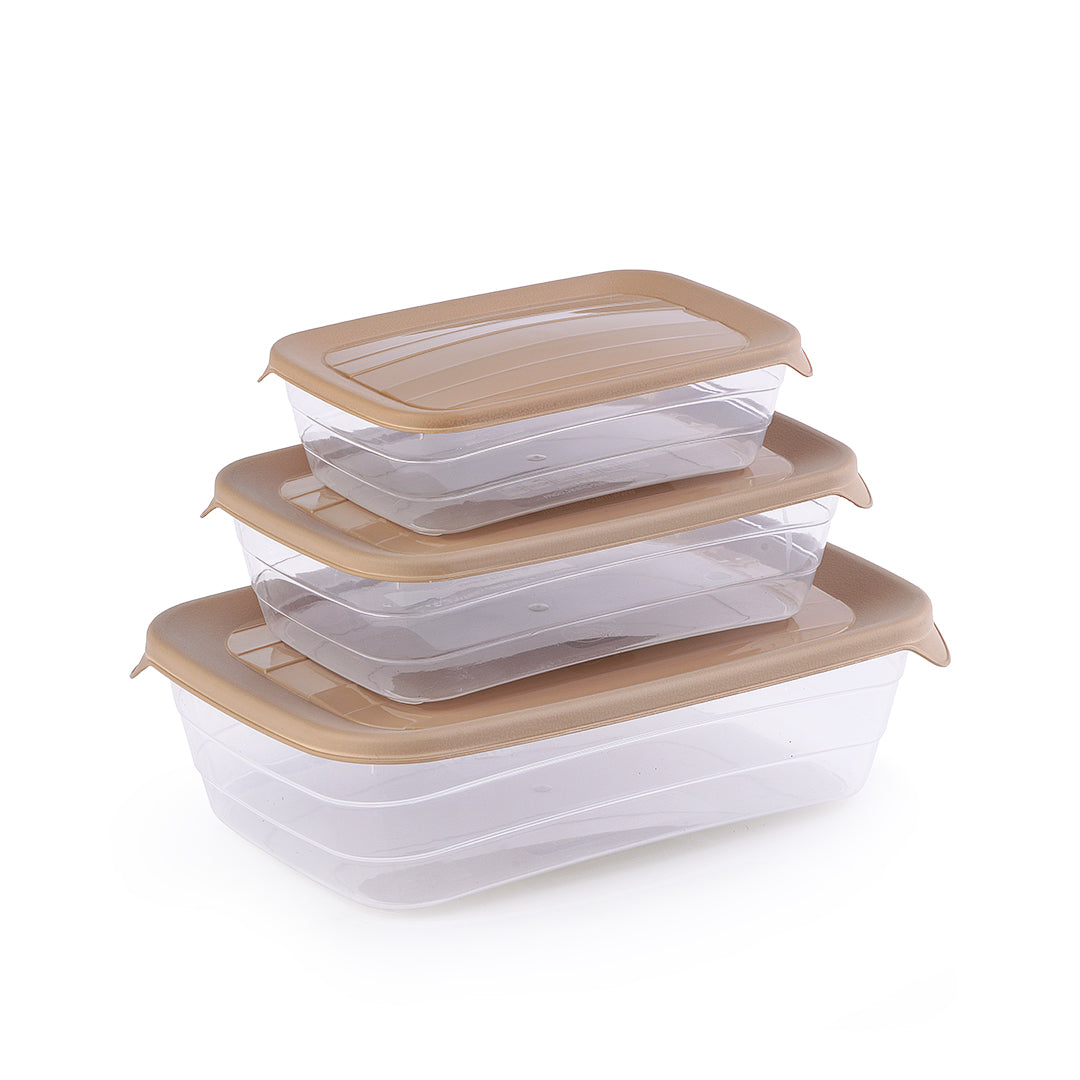Rectangular food container set of 3 pc