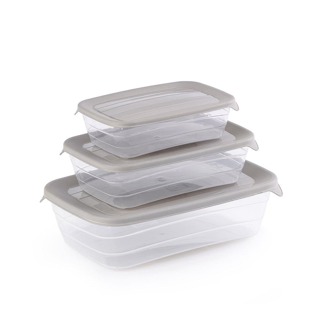 Rectangular food container set of 3 pc