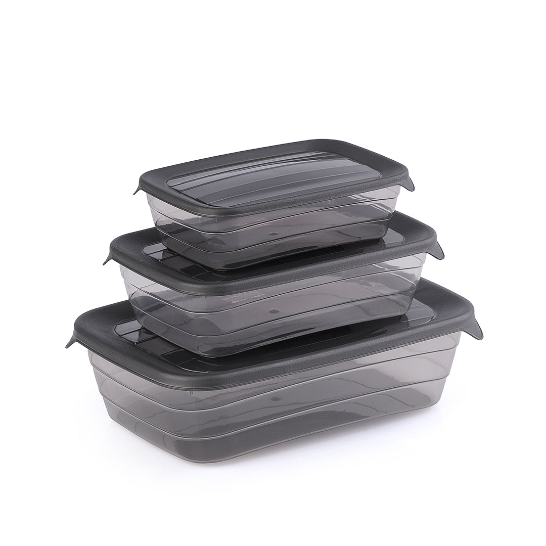 Rectangular food container set of 3 pc
