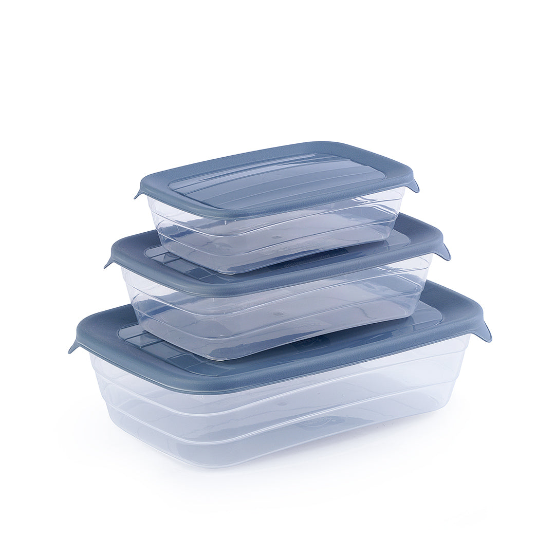 Rectangular food container set of 3 pc