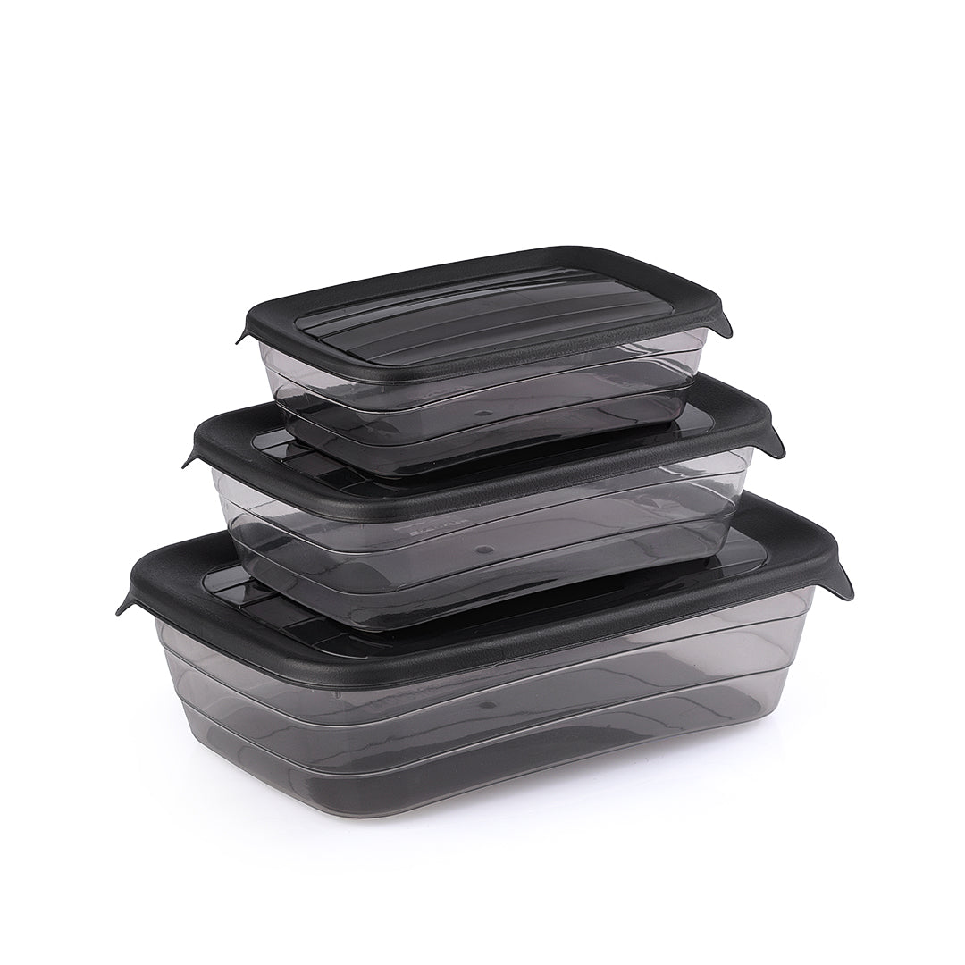 Rectangular food container set of 3 pc