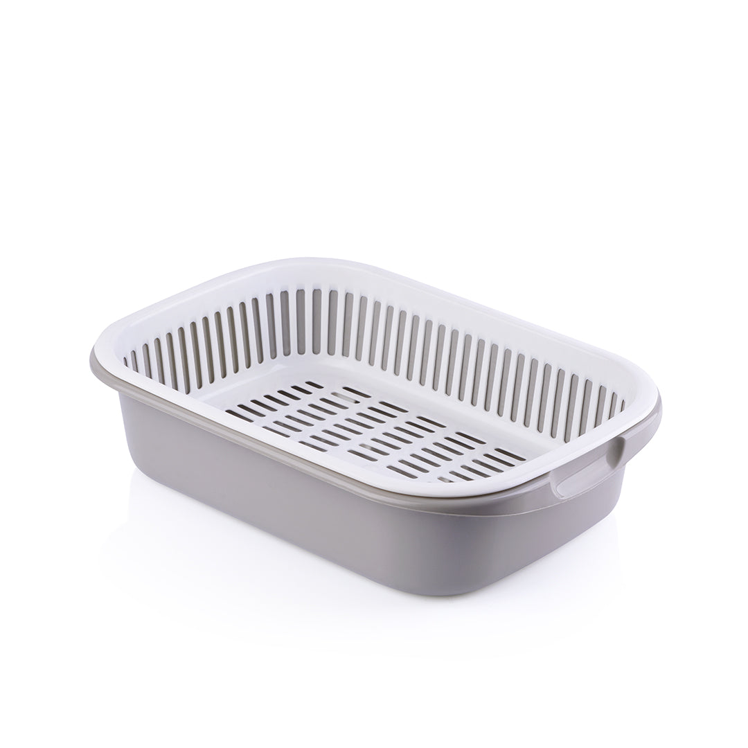 Regtangular Bowl With Strainer