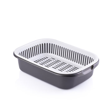 Regtangular Bowl With Strainer