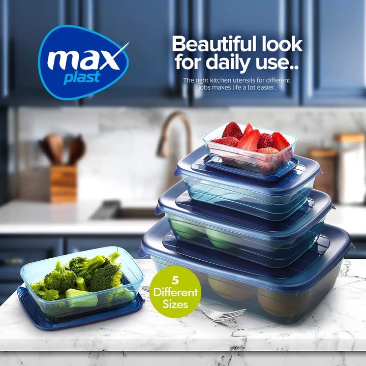 Rectangular food container set of 5 pc