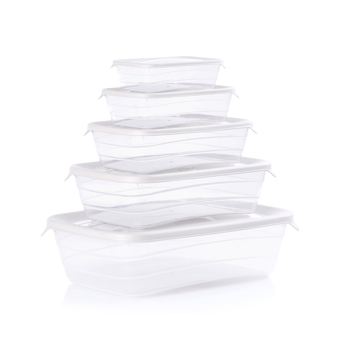 Rectangular food container set of 5 pc