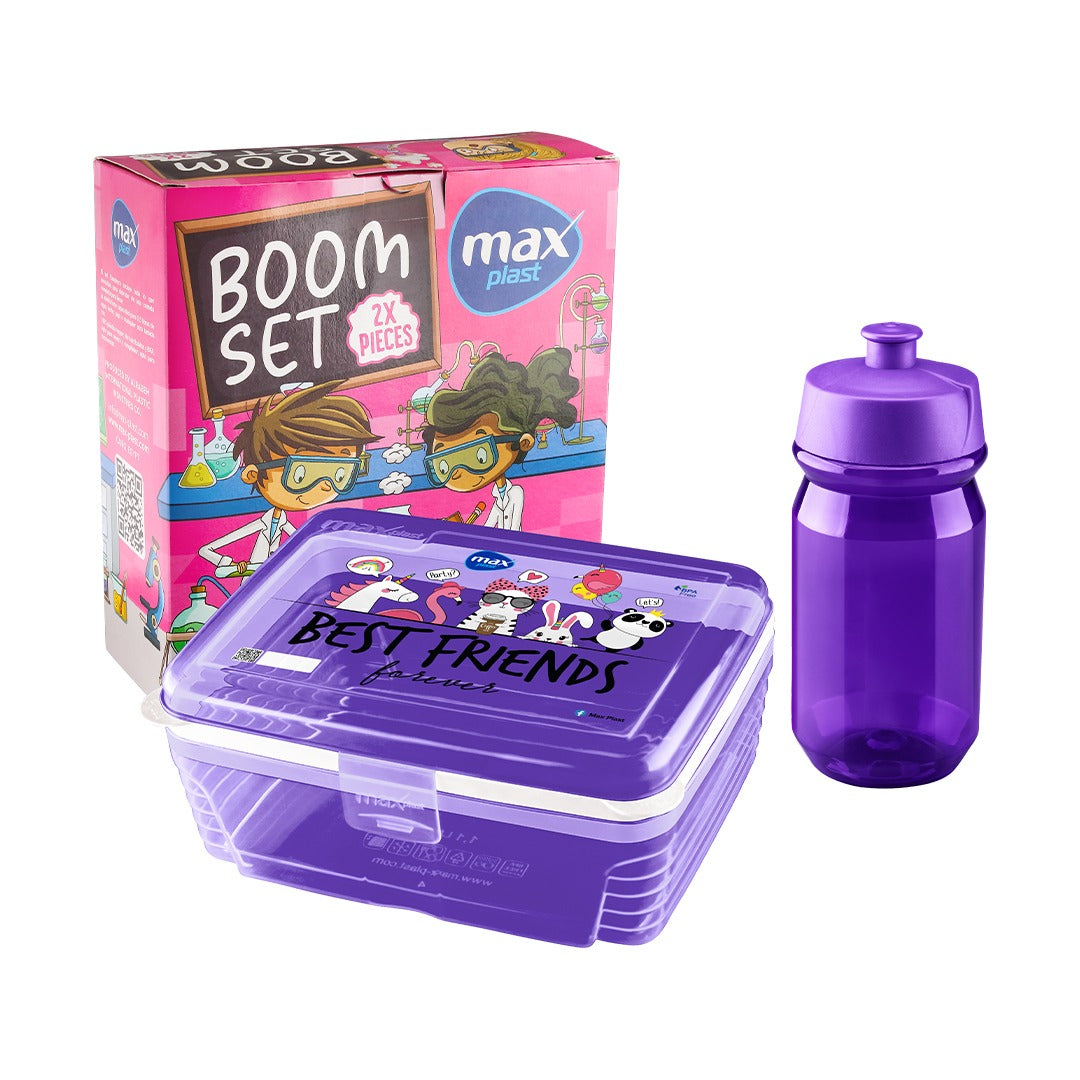 Lunch box &amp; Water Bottle Boom Set