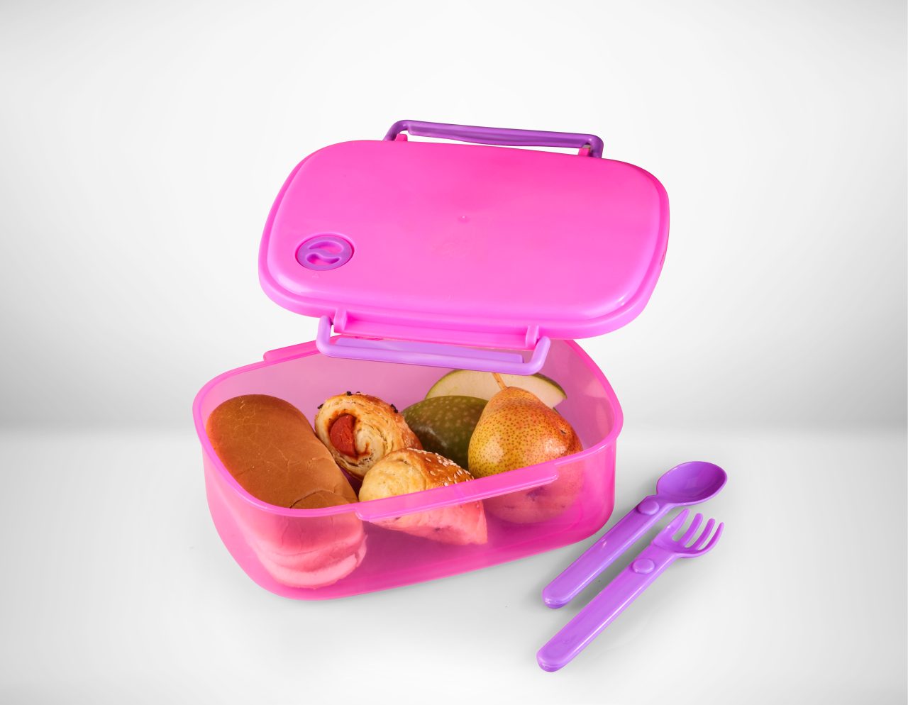 Lunch Box with Spoon &amp; Fork 