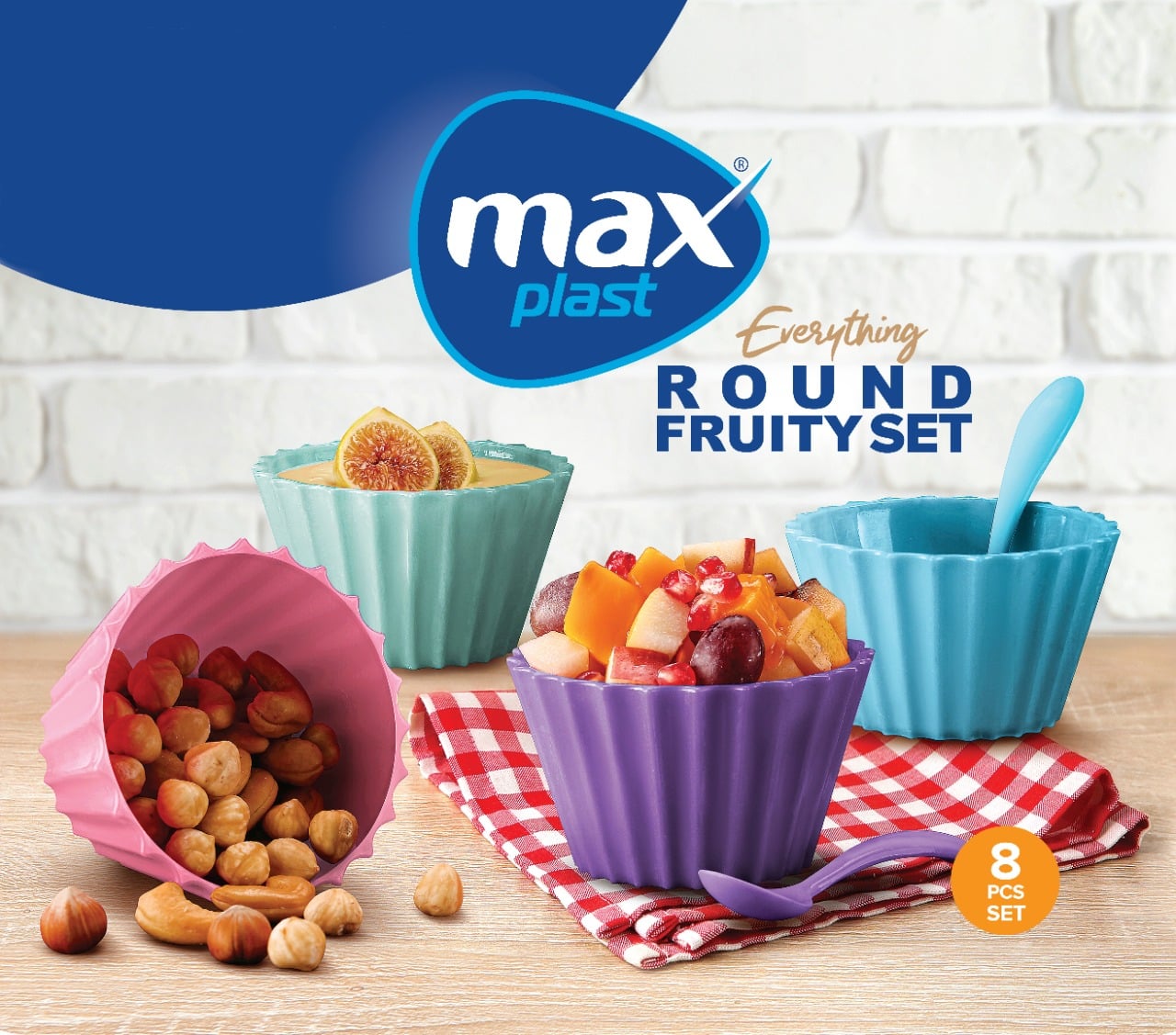 Round Fruity set of 4