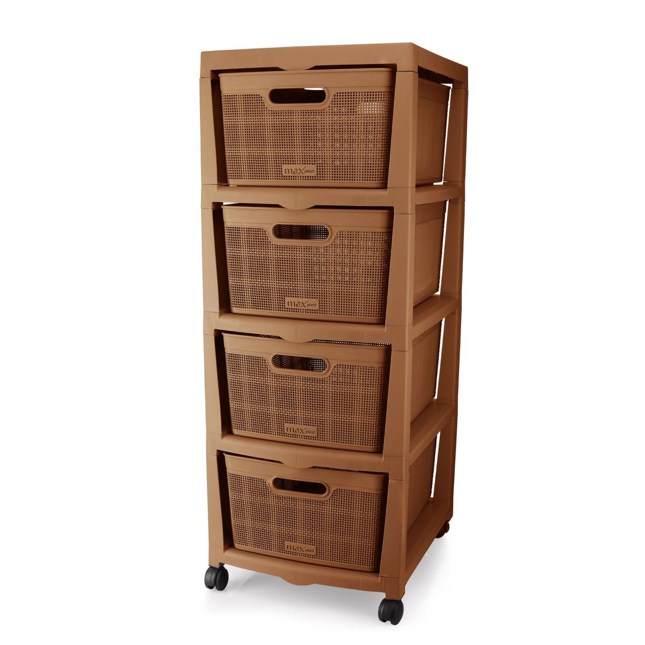 Jute Drawer -  4 Drawer Plastic Storage Drawers
