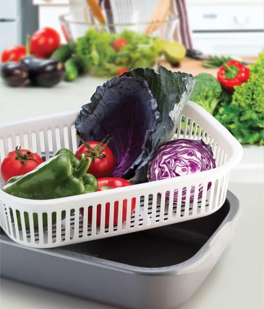 Regtangular Bowl With Strainer
